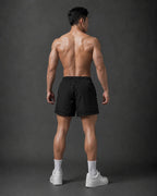 Black Degrey pants with Letter D embroidered sports 2-layer fabric