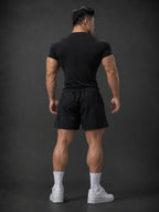BLACK sports T-shirt Degrey BIG Compressor Tee embroidered with logo