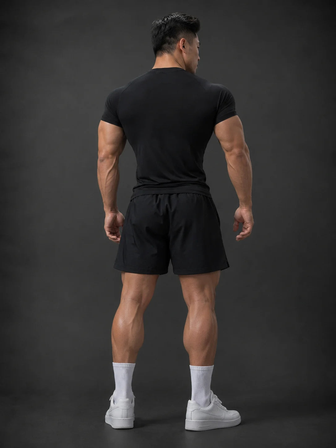 BLACK sports T-shirt Degrey BIG Compressor Tee embroidered with logo