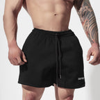 DEGREY Black 2-Layer Poly Shorts Embroidered Degrey Logo