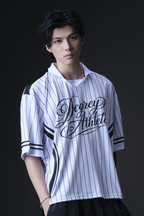 White Polo shirt with BLACK stripes Degrey