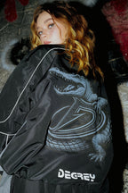 Jacket Degrey BLACK with Mascot print sports parachute jacket