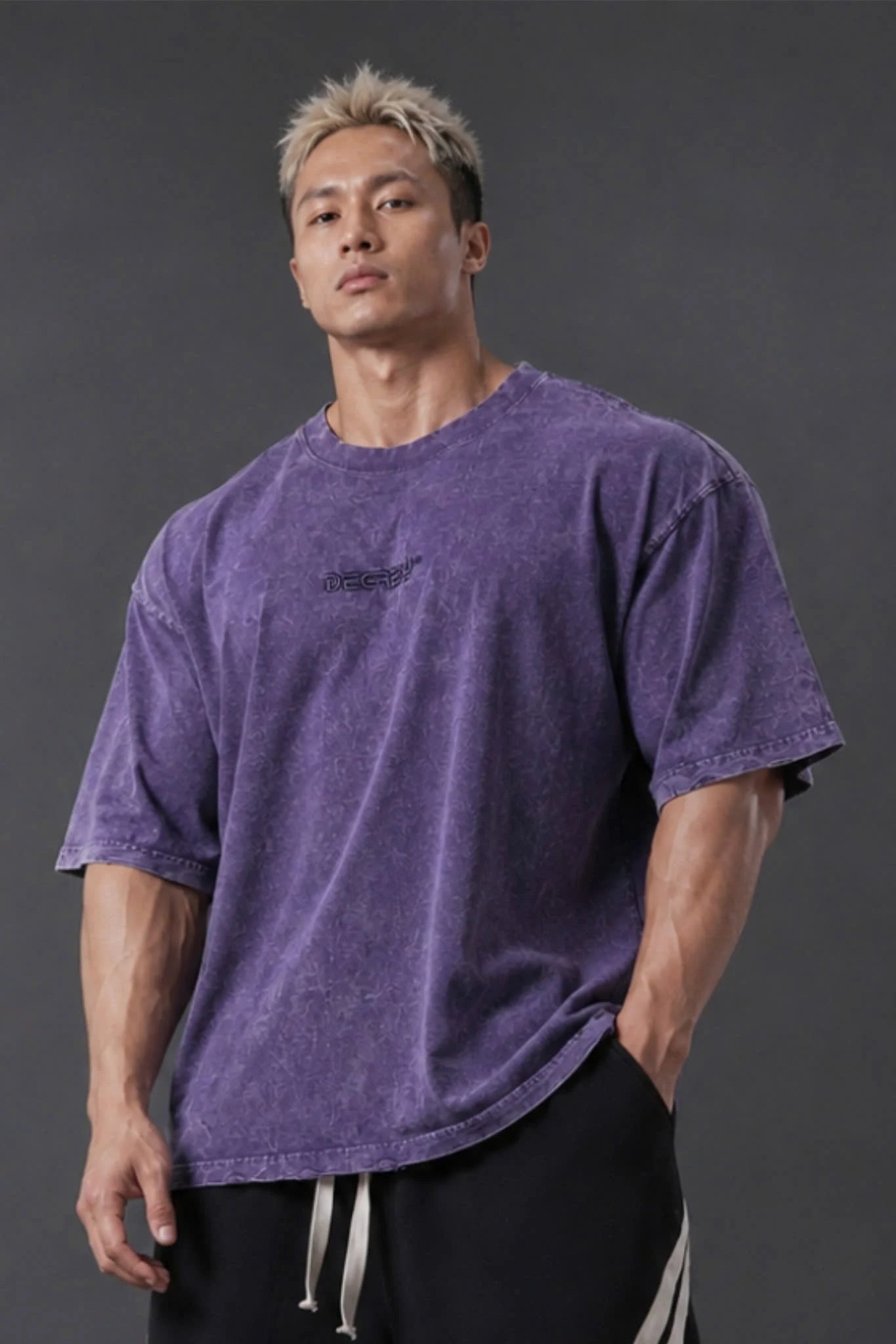 PURPLE Degrey waxed t-shirt