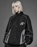 Jacket Degrey BLACK with Mascot print sports parachute jacket